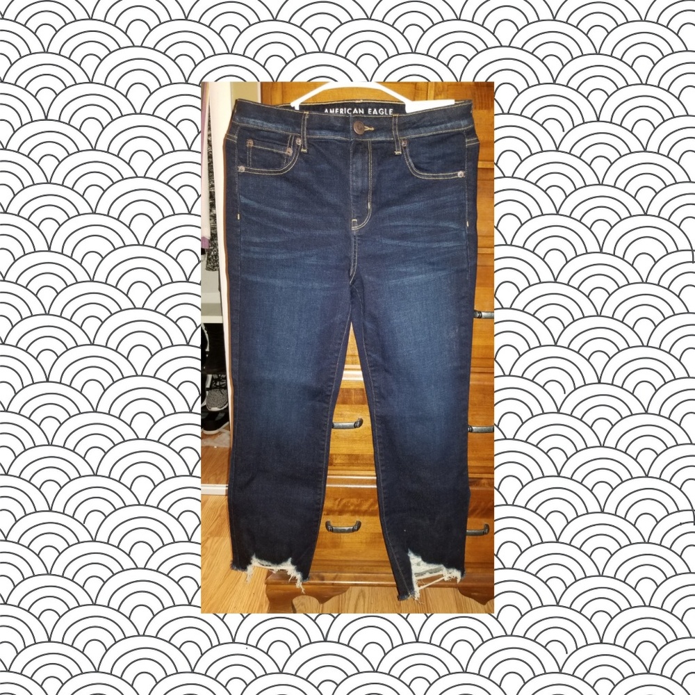 AE crop flare jeans